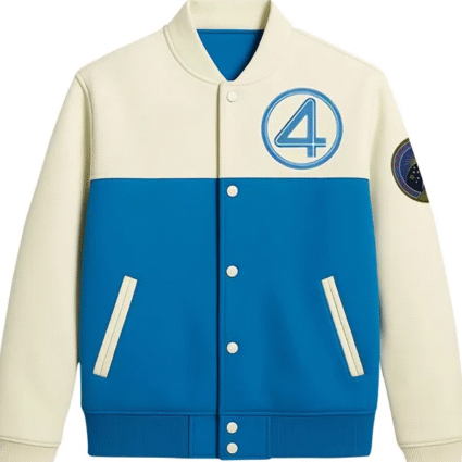 The Fantastic Four First Steps Blue Varsity Jacket