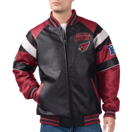 g iii Arizona Cardinals Varsity Leather Jacket