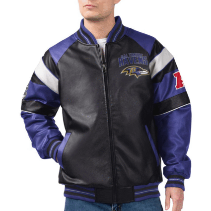 g iii Baltimore Ravens Varsity Leather Jacket