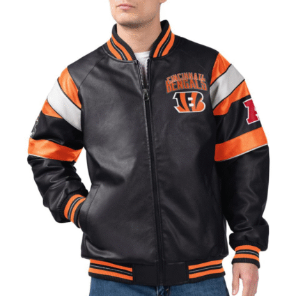 g iii Cincinnati Bengals Varsity Leather Jacket
