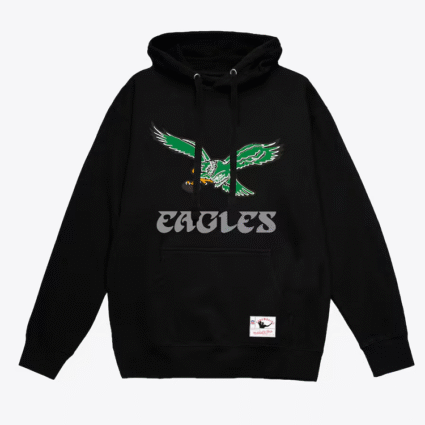 Black Philadelphia Eagles Throwback Logo 2.0 Pullover Hoodie
