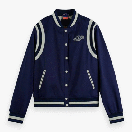 Blue Joey King A Family Affair Zara Ford Varsity Jacket