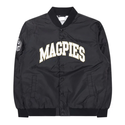 Collingwood Magpies Black Bomber Jacket