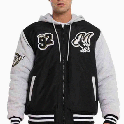 Collingwood Magpies Patchwork Hooded Jacket