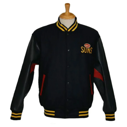 Embroidered Gold Coast Suns Black Varsity Jacket