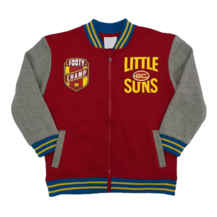 Gold Coast Suns Red and Gray Varsity Fleece Jacket