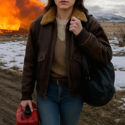 Jenna Hurry Up Tomorrow Anima Leather Jacket With Fur Collar