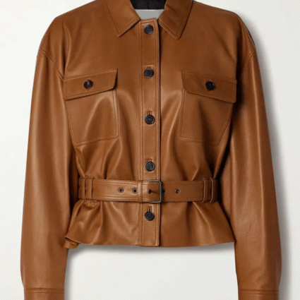 Kate Hudson NYC Street Brown Leather Jacket