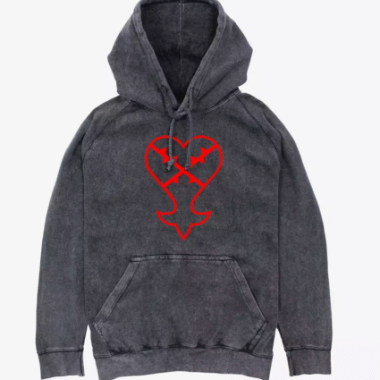 Kingdom Hearts Heartless Symbol Mineral Wash Hoodie