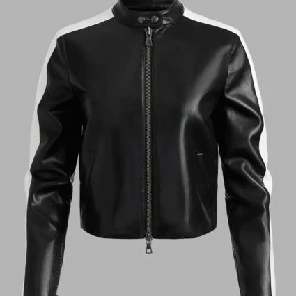 Las Vegas Paris Hilton Cropped Leather Jacket