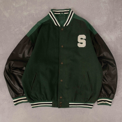 Mens Vintage Michigan State Spartans Varsity Jacket
