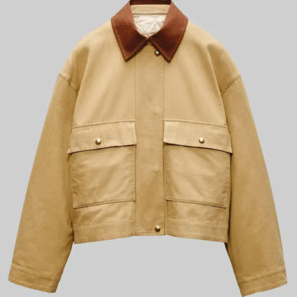 Rachel Zegler Brown Cotton Jacket