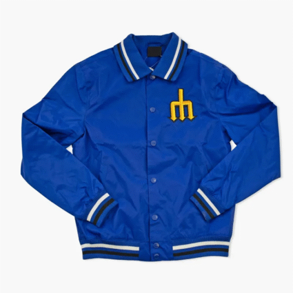 Seattle Mariners City Connect Royal Nylon Bullpen Jacket