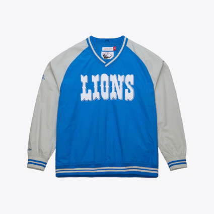 Unisex Blue Silver Detroit Lions Vintage Pullover