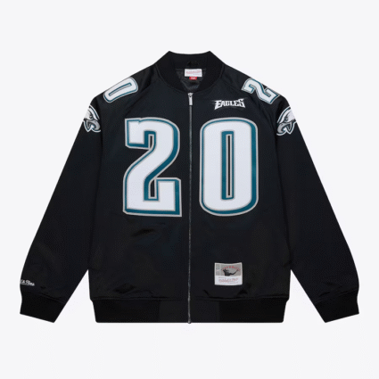 Unisex Brian Dawkins Black Philadelphia Eagles Maxxed Out Satin Jacket