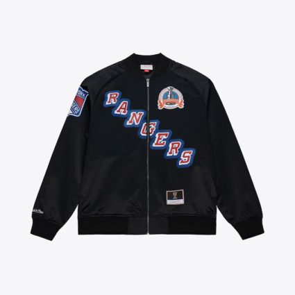 Unisex Mark Messier Black New York Rangers Maxxed Out Satin Jacket