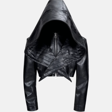 Bat Hat Hooded Short Jacket