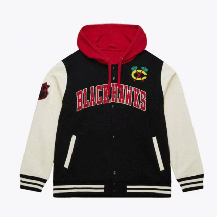 Chicago Blackhawks Rinkside Varsity Fleece Jacket
