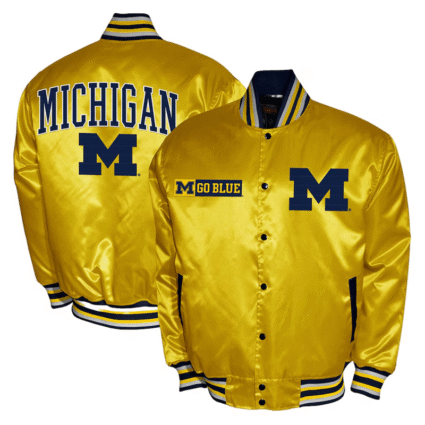 College Franchise Club Michigan Wolverines Satin Jackets