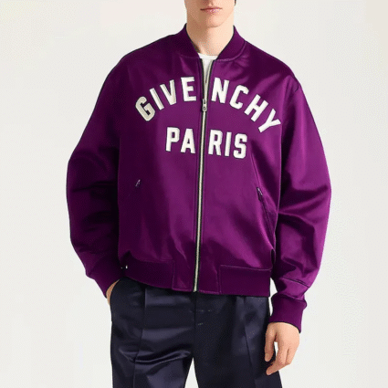 Embroidered Bomber Coutures Seam Givenchy Paris Jacket