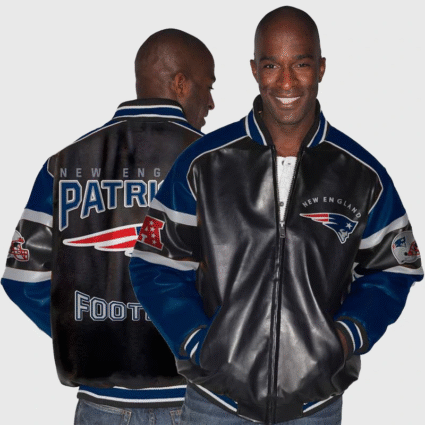 G-III New England Patriots Faux Leather Jacket