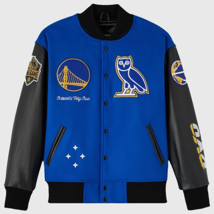 Golden State Warriors OVO x NBA Varsity Jacket