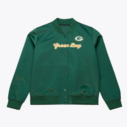Green Bay Packers Vintage Green Satin Jacket
