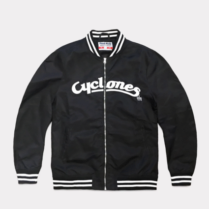 Iowa State Cyclones Zip Up Black Varsity Jacket