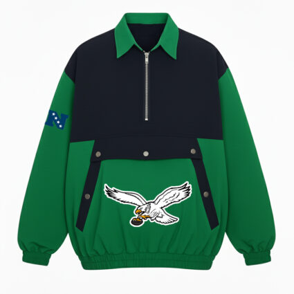 Jalen Hurts Philadelphia Eagles Nutmeg Quarter-Zip Puffer Jacket