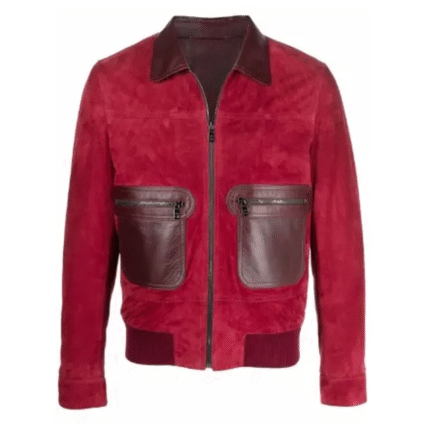 Joe Burrow Maroon Suede Leather Jacket