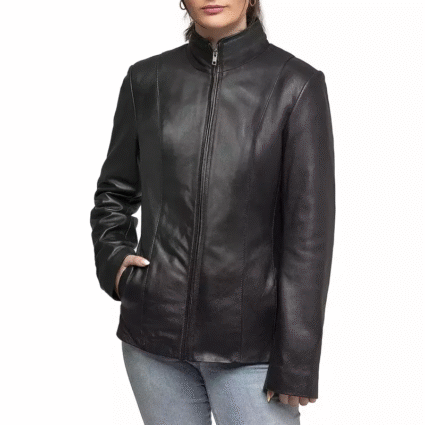 Katie Providence Falls S01 Cora Mcleod Leather Jacket