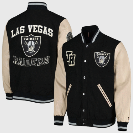 Las Vegas Raiders Tommy Hilfiger Varsity Jacket