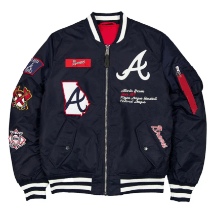 MLB Atlanta Braves Navy Bomber Jacket