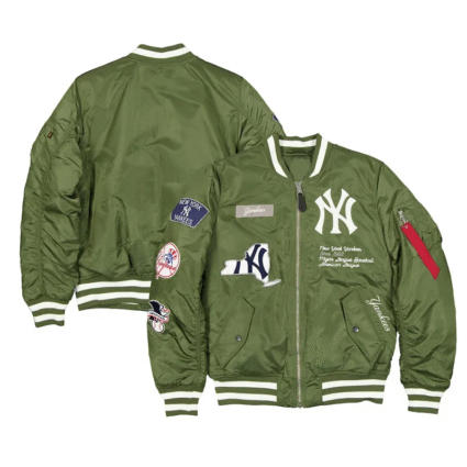MLB New York Yankees Green Bomber Jacket