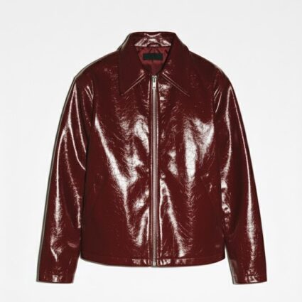 Men's Burgundy Leather Jacket