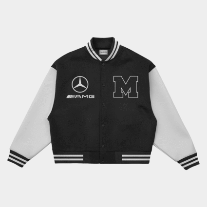 Mercedes Classic Oversized Varsity Jacket
