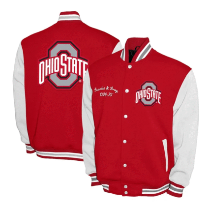 NCAA Ohio State Buckeyes Scarlet and White Varsity Jackets