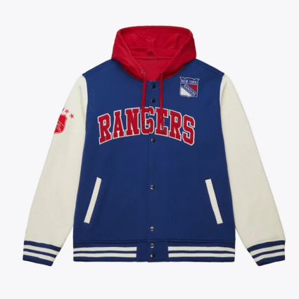 NY Rangers Rinkside Sideline Varsity Fleece Jacket