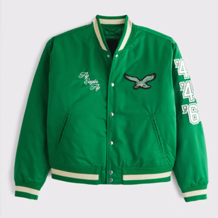 Philadelphia Eagles Varsity Bomber Satin Jacket