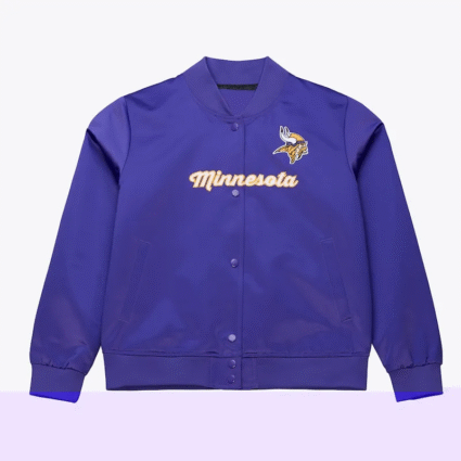 Purple NFL Minnesota Vikings Vintage Satin Jacket