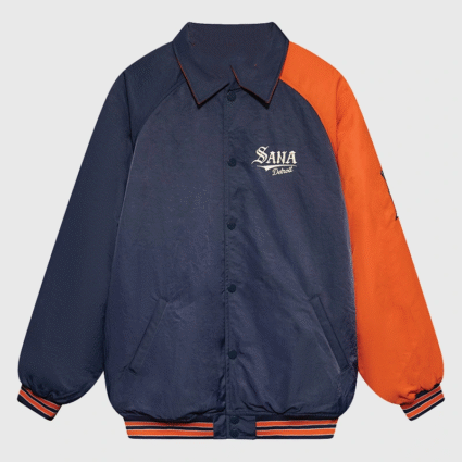 Sana x Skubal 2025 Detroit Orange & Blue Bullpen Bomber Jacket