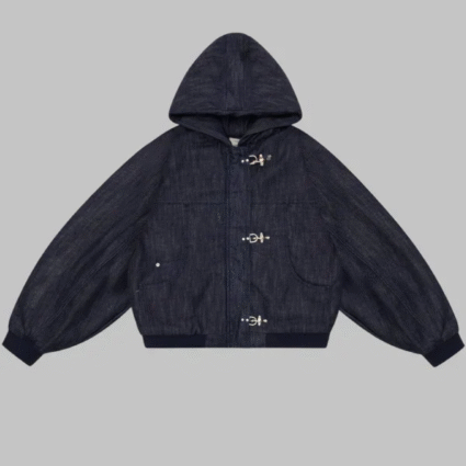 Shinzo Okayama 15oz Raw Japaneses Denim Clasp Jacket