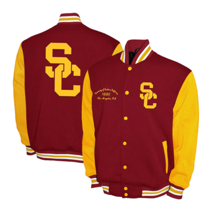 USC Trojans Cardinal and Gold Varsity Fleece Jackets