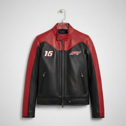 Alexandra Saint Mleux Ferrari F1 Racing Leather Jacket