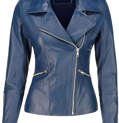 Asymmetric Zip Leather Jacket
