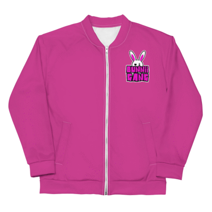 Bunnii Gang Logo Pink Bomber Jacket