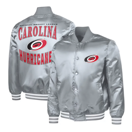 Carolina Hurricanes Adaptive Bold Logo Varsity Satins Jacket