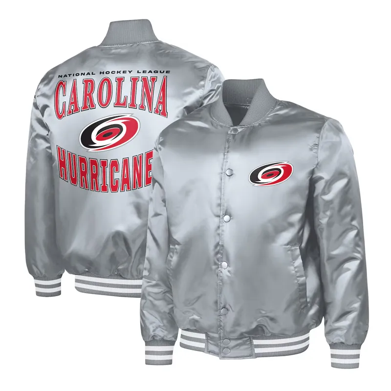 Carolina Hurricanes Adaptive Bold Logo Varsity Satins Jacket