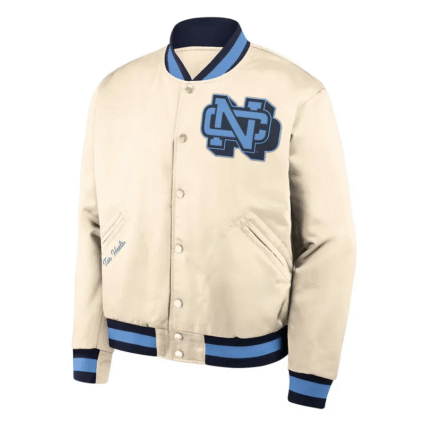 Cream NCAA North Carolina Tar Heels Legacy Bomber Jacket