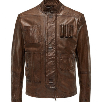Distressed Brown Star Wars The Force Awakens Han Solo Jacket